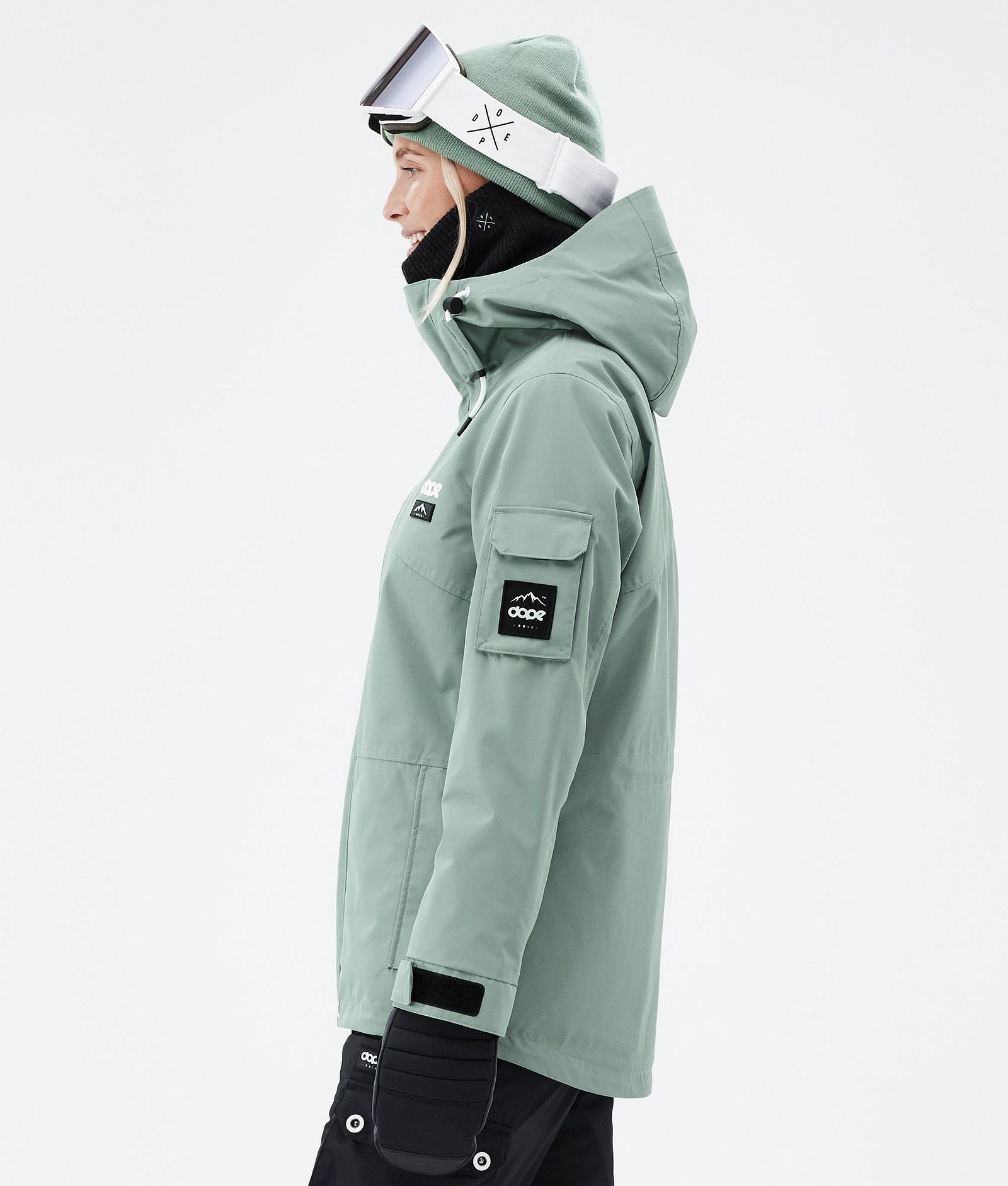 Dope Adept W Snowboard Jacket Women Faded Green Renewed, Image 5 of 9