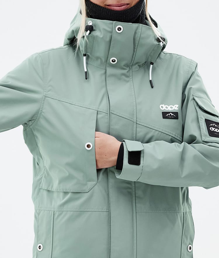 Dope Adept W Snowboard Jacket Women Faded Green Renewed, Image 9 of 9