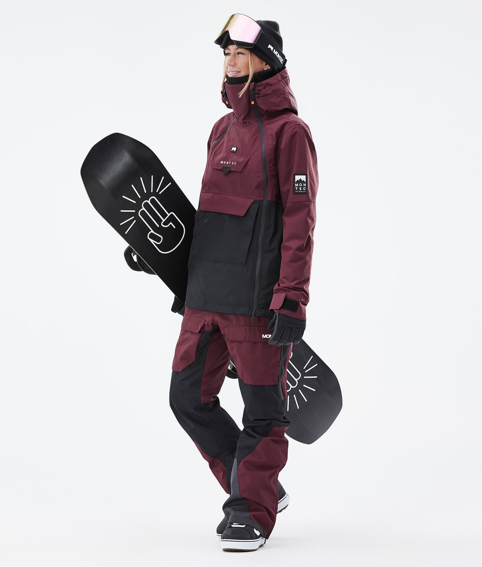 Montec Doom W Snowboard Jacket Women Burgundy/Black Renewed, Image 3 of 11