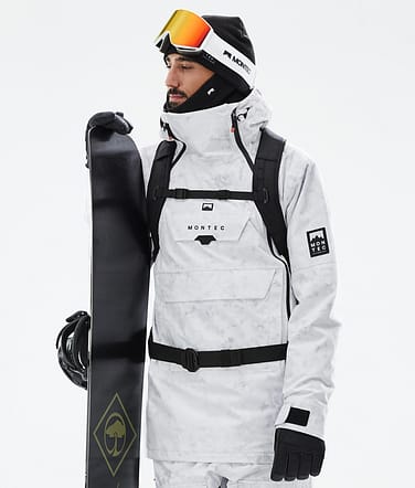 Montec Doom Snowboard Jacket Men White Tiedye Renewed