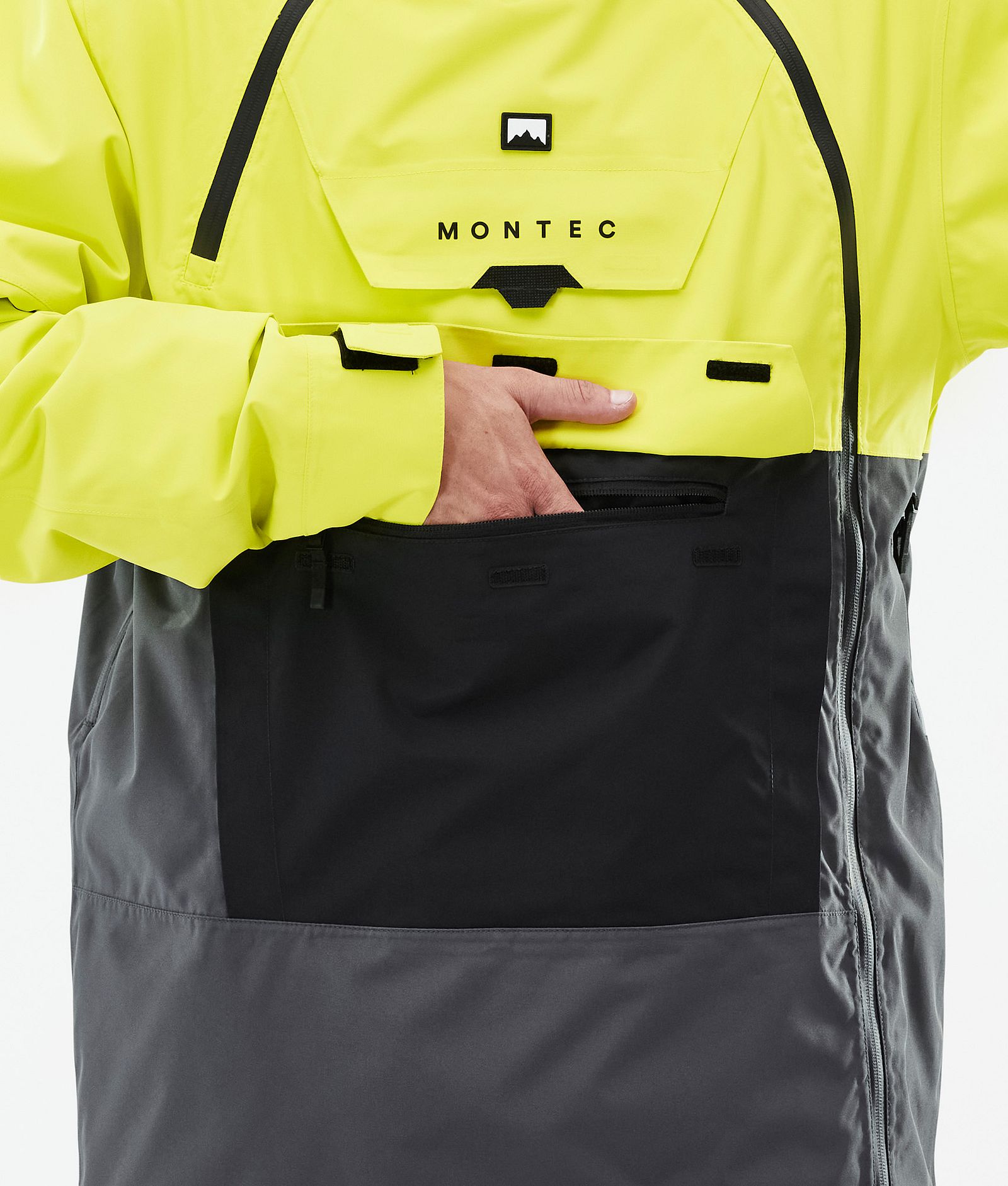 Montec Doom Ski Jacket Men Bright Yellow/Black/Phantom, Image 9 of 11