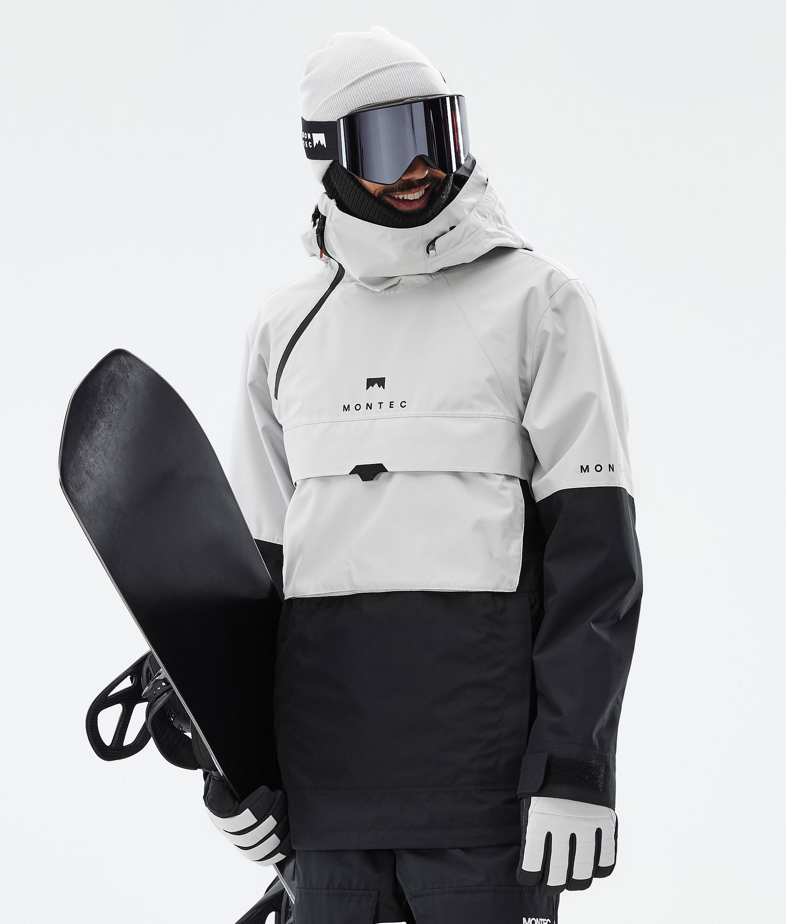 Montec Dune Snowboard Jacket Men Light Grey/Black, Image 1 of 9