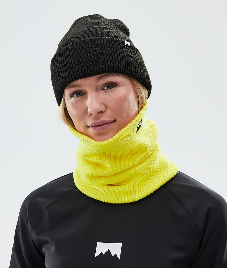 Montec Classic Knitted 2022 Facemask Bright Yellow, Image 3 of 3