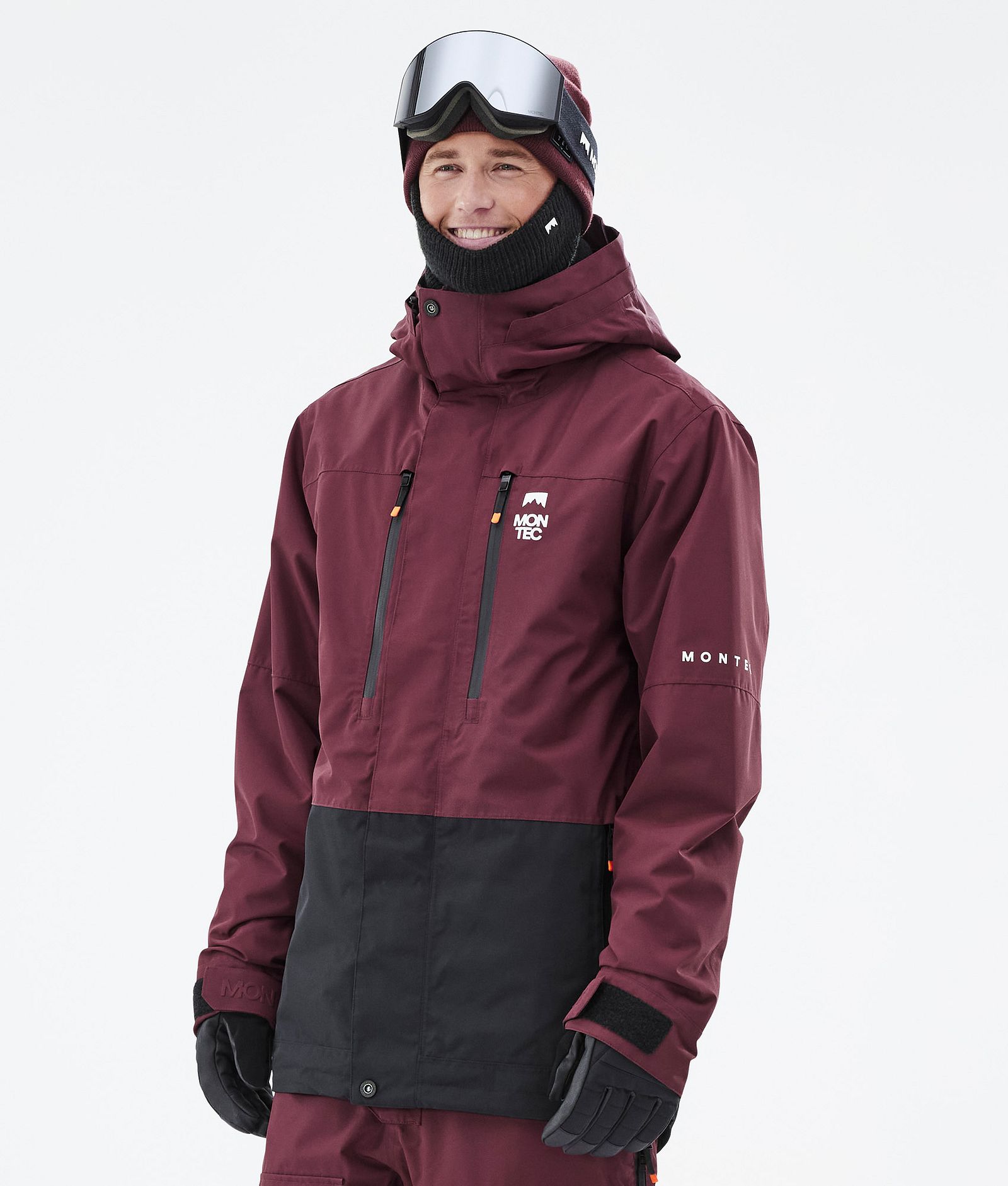 Montec Fawk Snowboard Jacket Men Burgundy/Black, Image 1 of 10