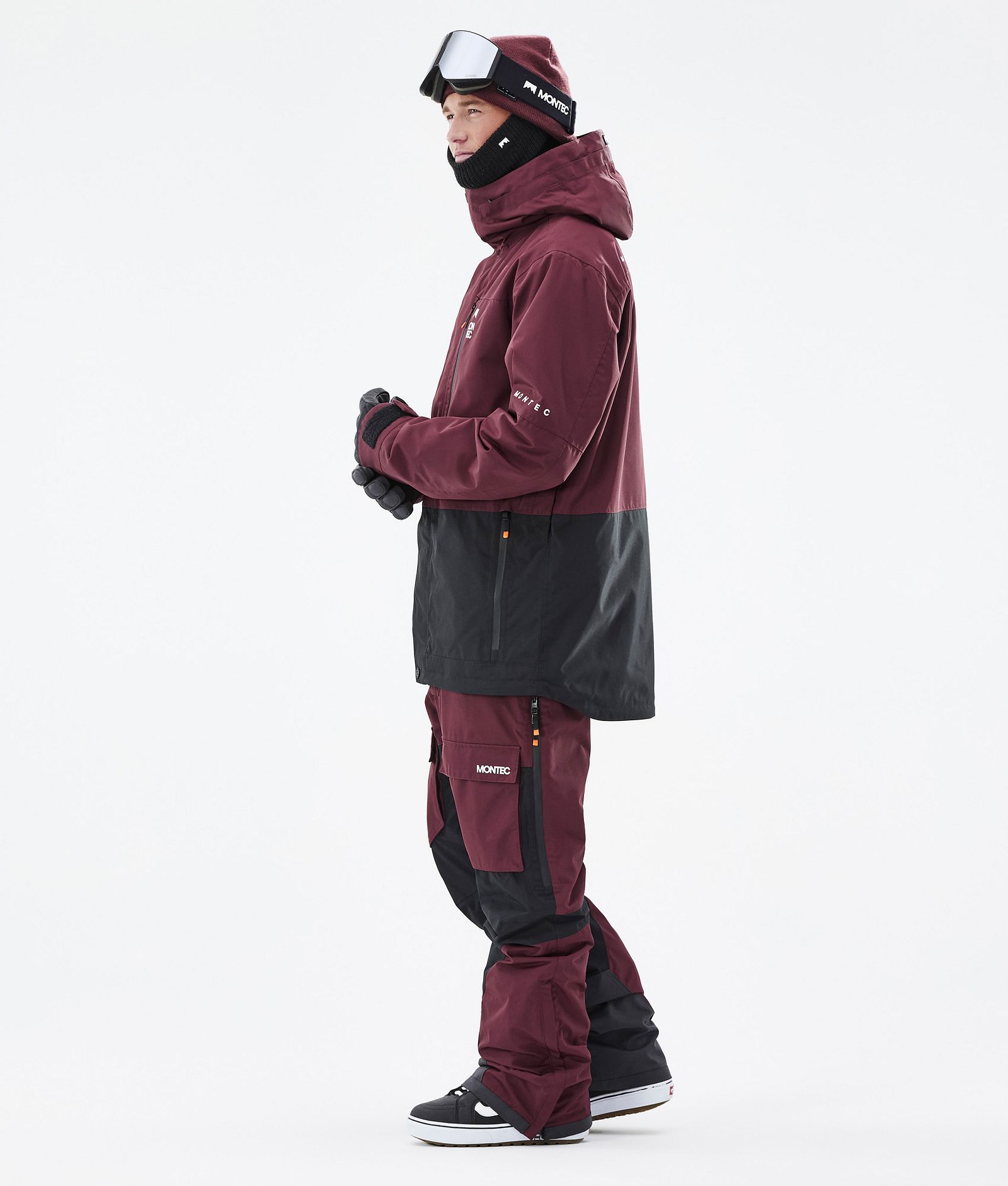 Montec Fawk Snowboard Jacket Men Burgundy/Black, Image 4 of 10