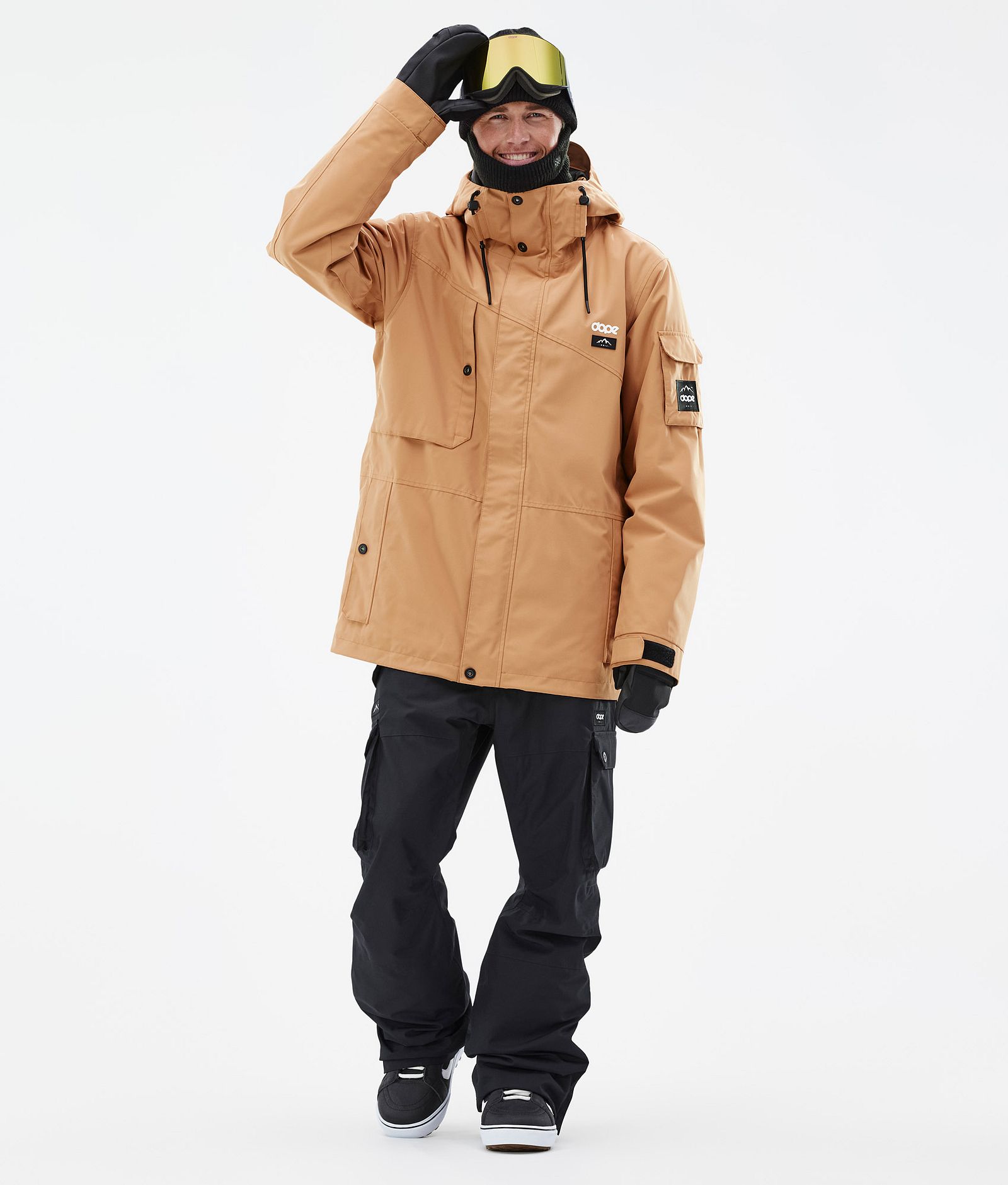 Dope Adept Snowboard Jacket Men Khaki Yellow, Image 3 of 9