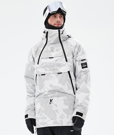 Dope Akin Snowboard Jacket Men Grey Camo Renewed