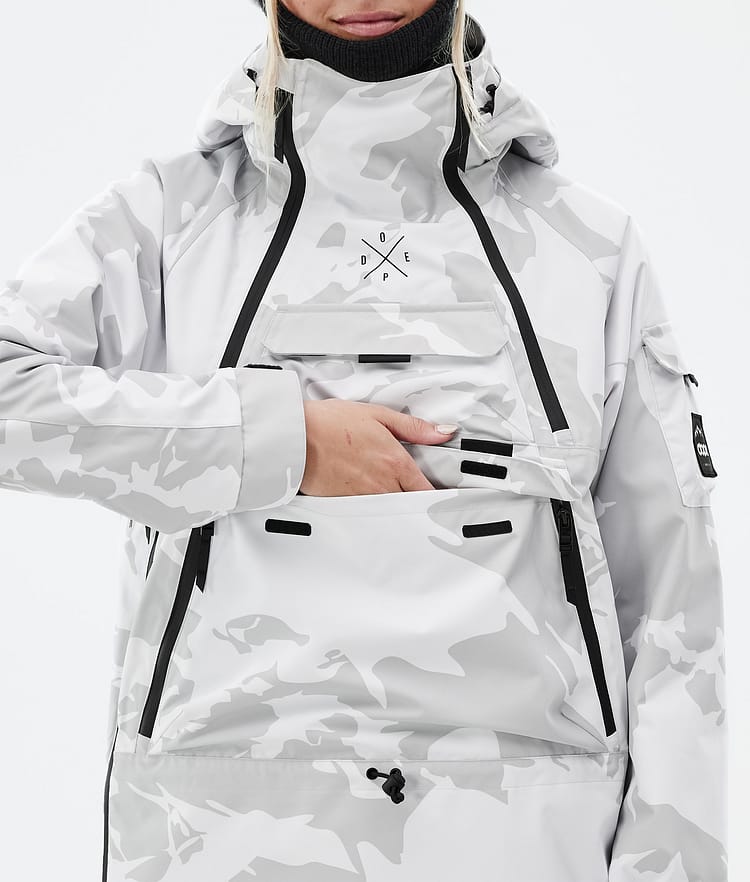 Dope Akin W Snowboard Jacket Women Grey Camo Renewed, Image 9 of 8