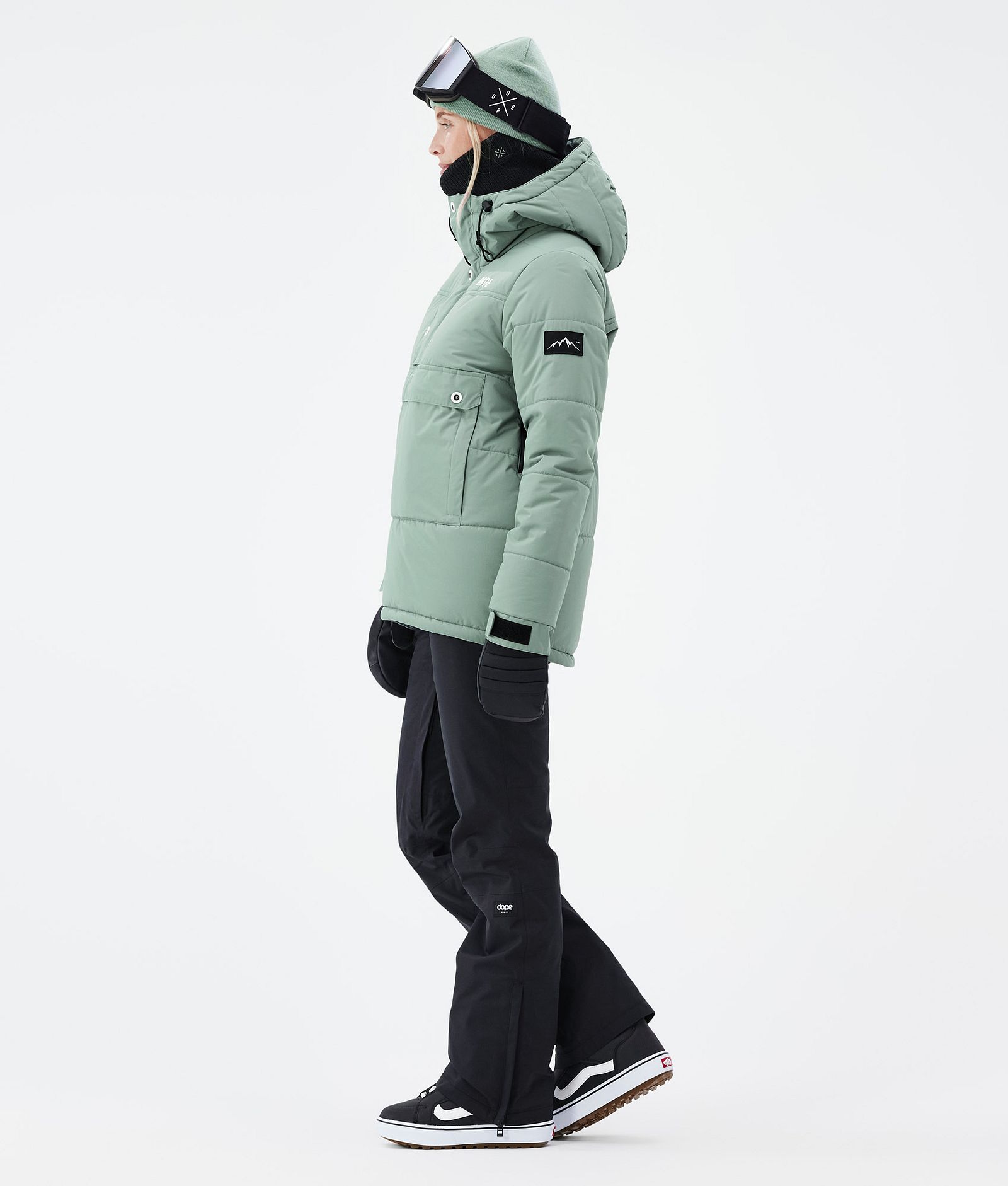 Dope Puffer W Snowboard Jacket Women Faded Green Renewed, Image 3 of 8