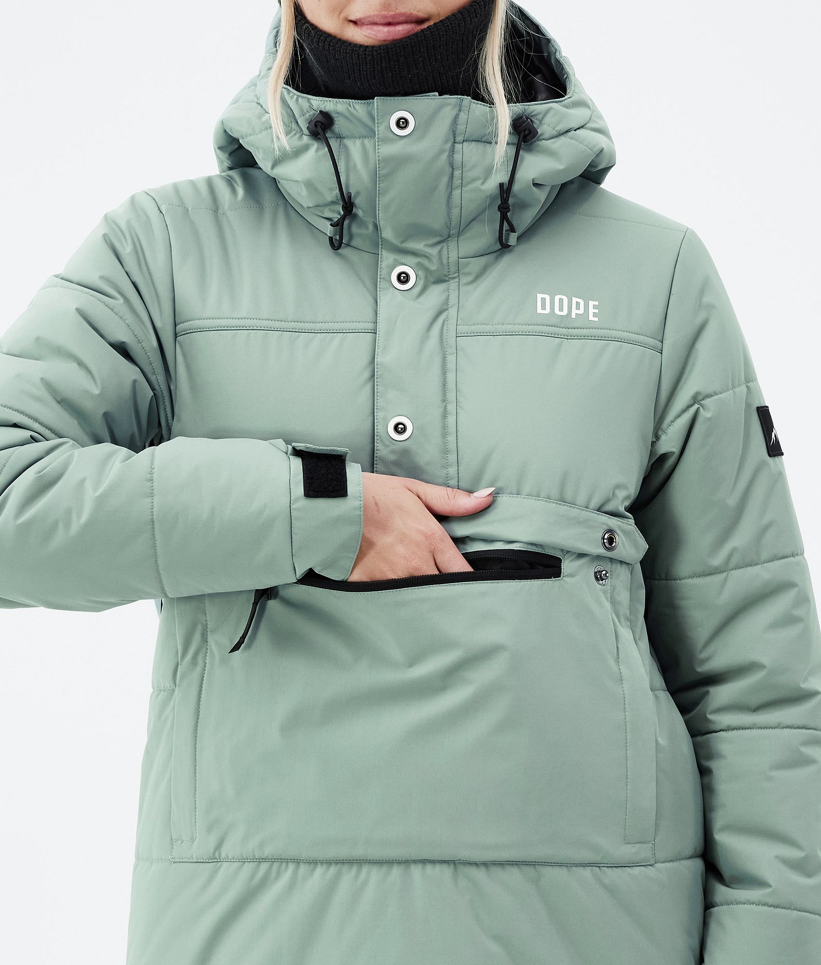 Dope Puffer W Snowboard Jacket Women Faded Green Renewed, Image 8 of 8