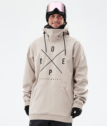 Dope Yeti Snowboard Jacket Men 2X-Up Sand Renewed