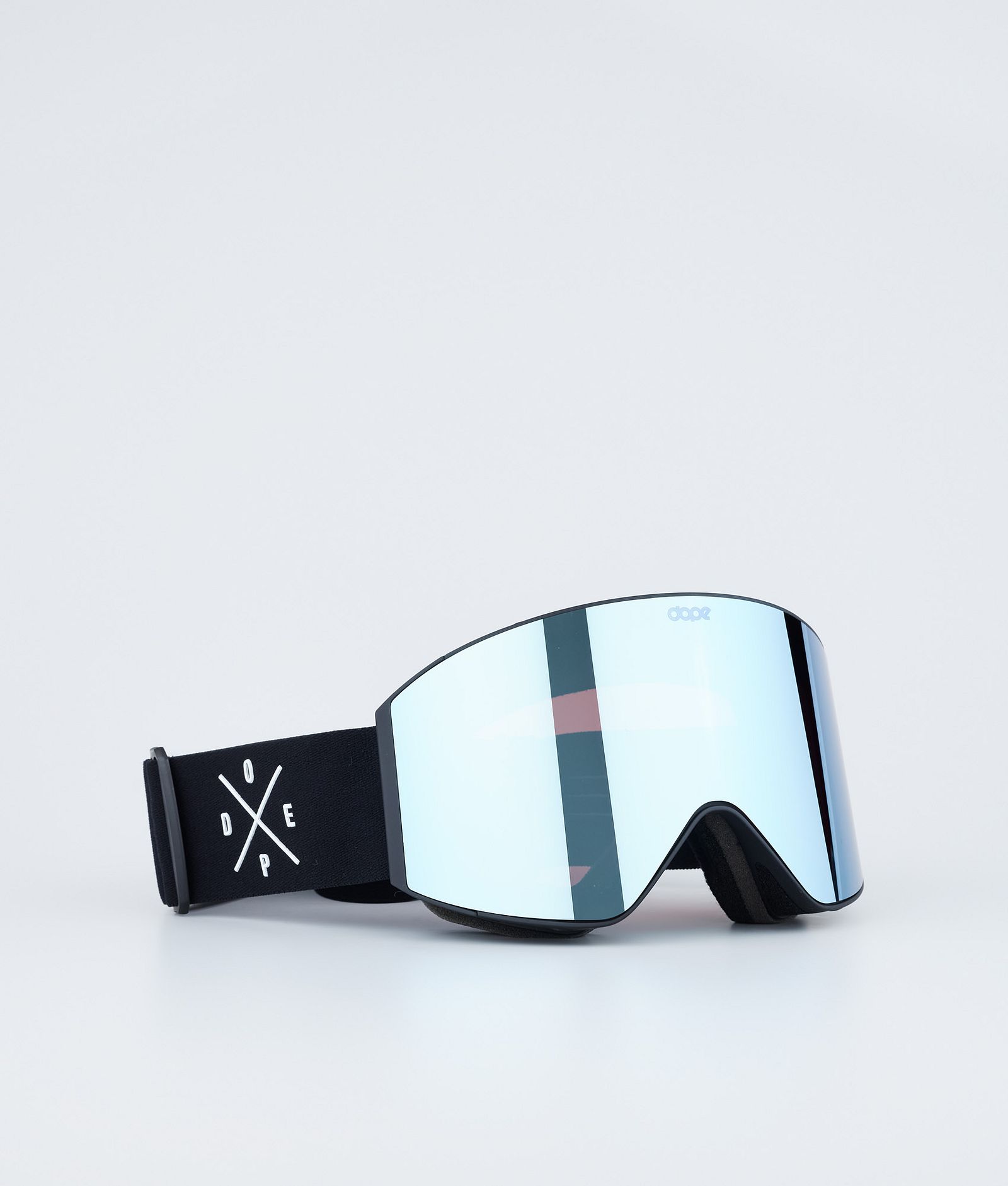 Dope Sight Ski Goggles Black W/Black Blue Mirror, Image 1 of 6