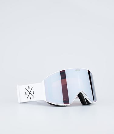 Dope Sight Ski Goggles White W/White Silver Mirror