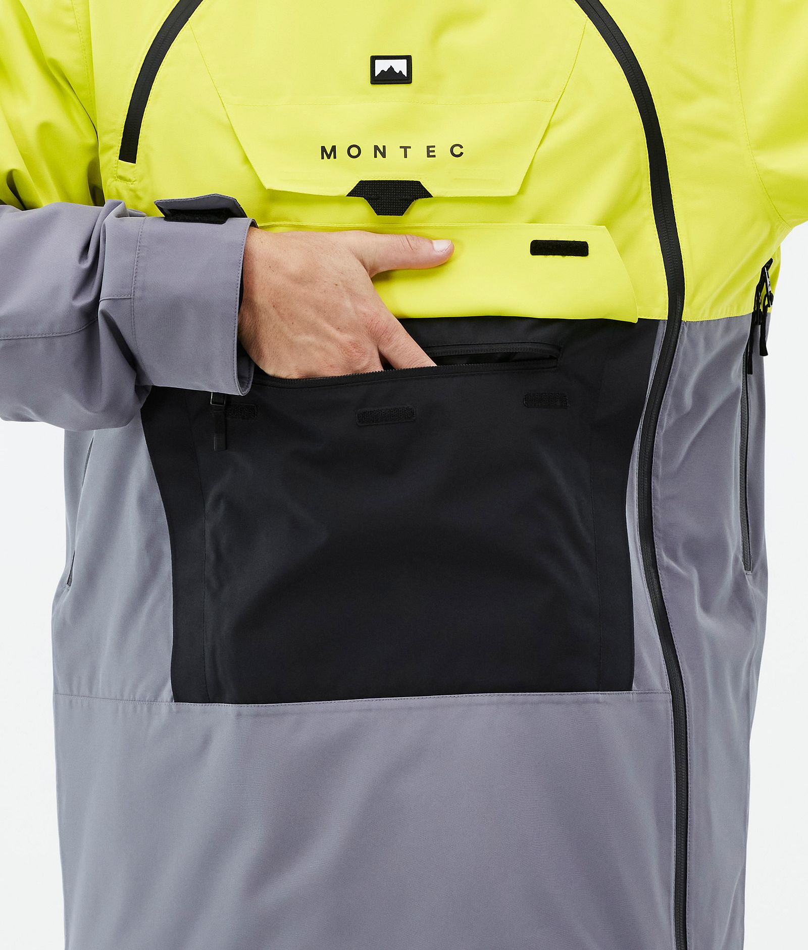 Montec Doom Snowboard Jacket Men Bright Yellow/Black/Light Pearl, Image 9 of 11