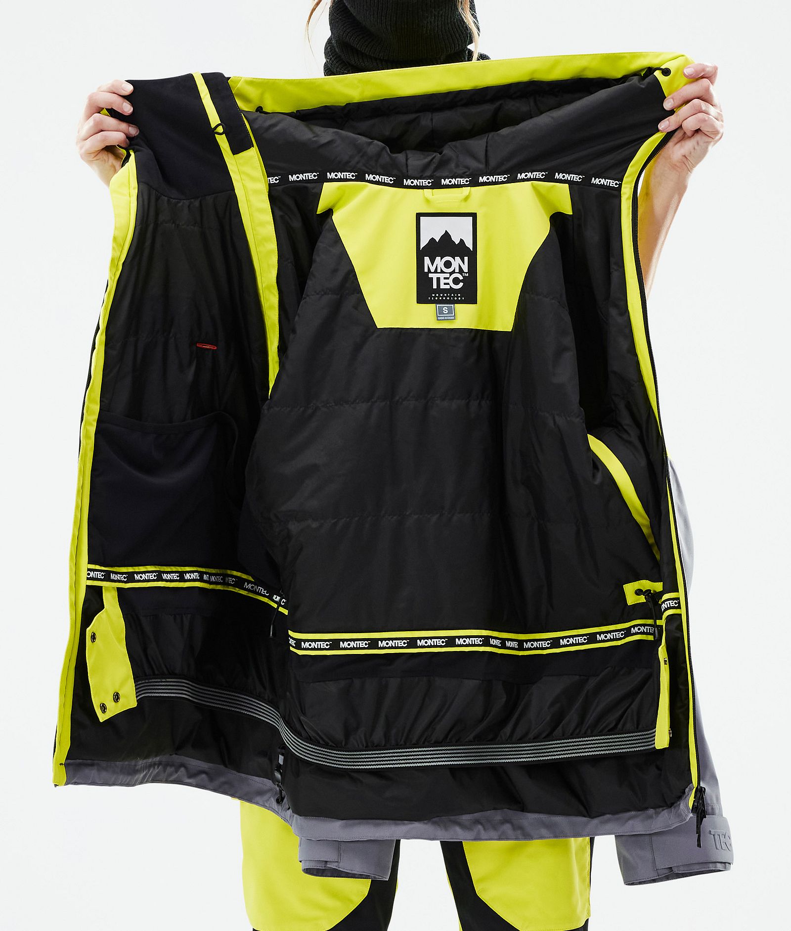 Montec Doom W Snowboard Jacket Women Bright Yellow/Black/Light Pearl Renewed, Image 11 of 11
