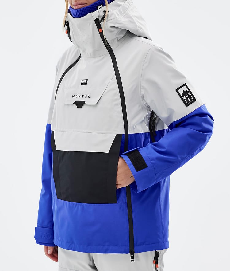 Montec Doom W Snowboard Jacket Women Light Grey/Black/Cobalt Blue, Image 8 of 11