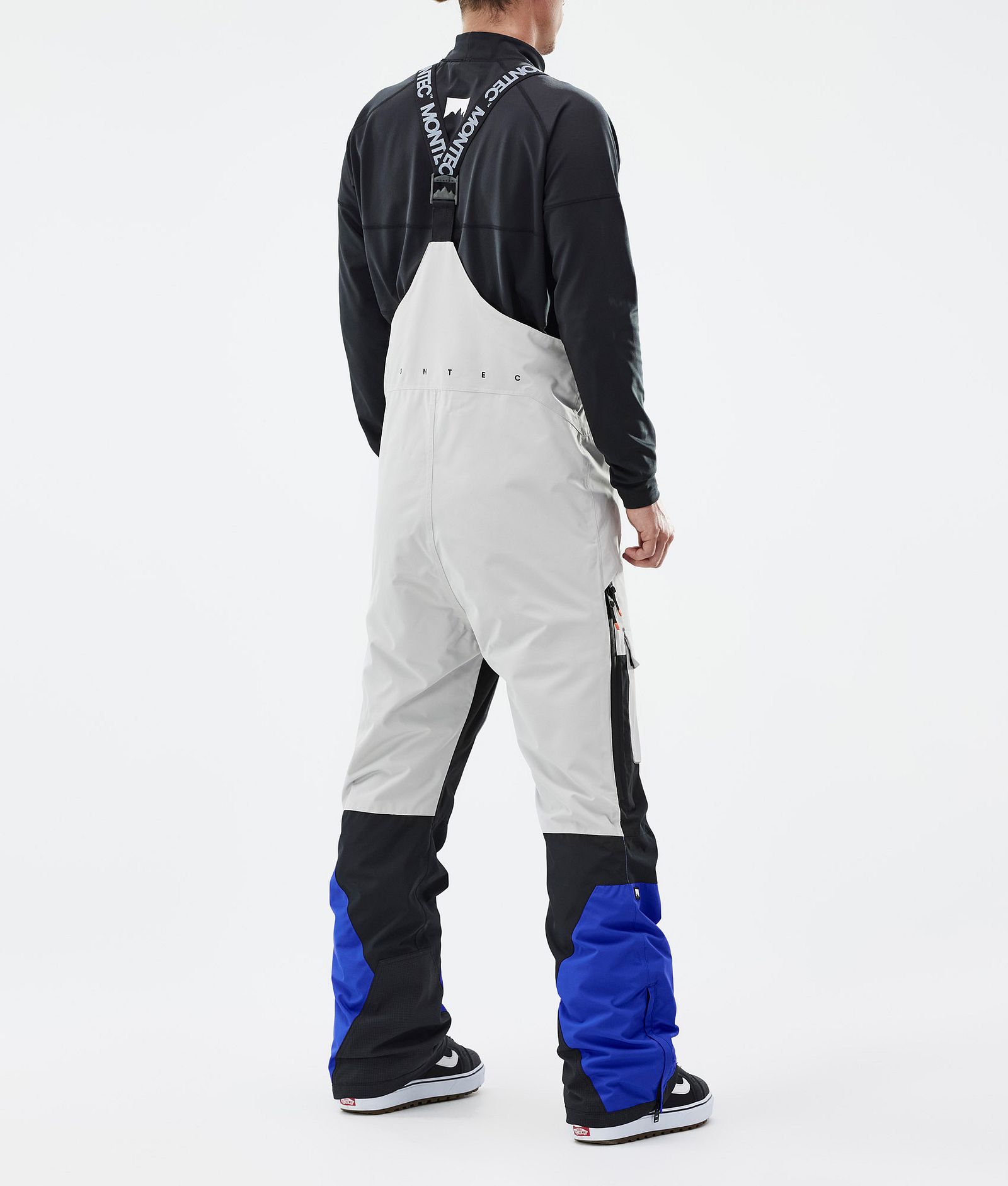 Montec Fawk Snowboard Pants Men Light Grey/Black/Cobalt Blue, Image 4 of 7