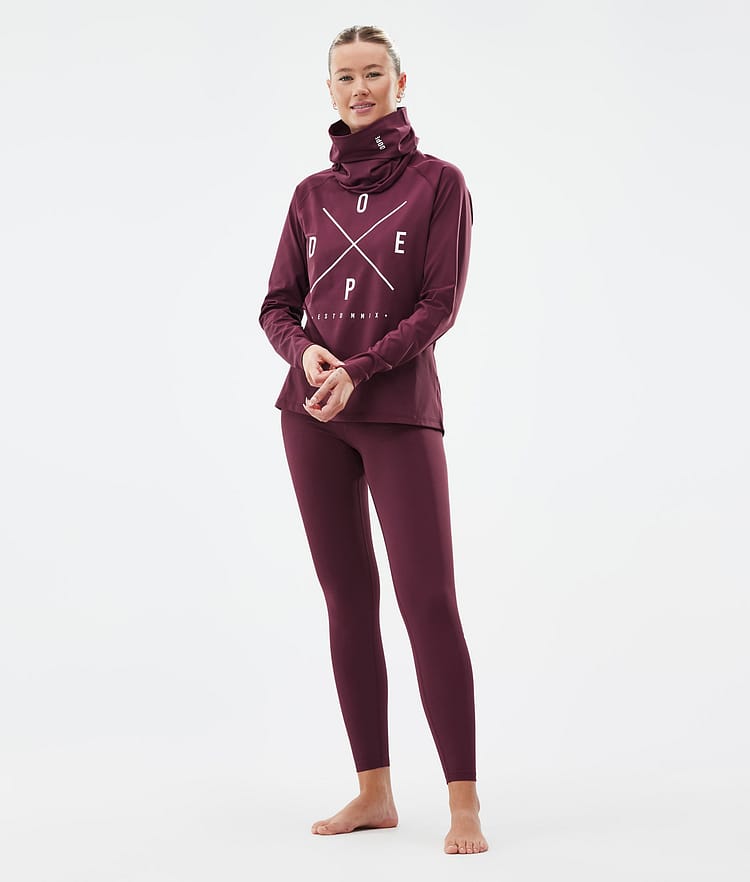 Dope Snuggle W Base Layer Top Women 2X-Up Burgundy, Image 3 of 7