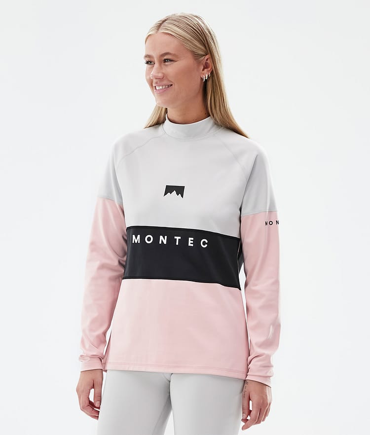 Montec Alpha W Base Layer Top Women Light Grey/Black/Soft Pink, Image 1 of 5