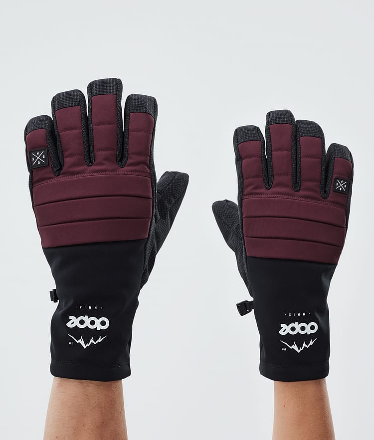 Dope Ace Ski Gloves Burgundy, Image 1 of 5
