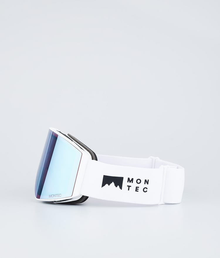 Montec Scope Ski Goggles White W/White Moon Blue Mirror, Image 5 of 6