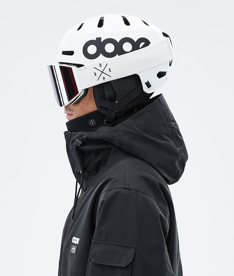 Dope Macon 2.0 Ski Helmet Classic Matte White w/ Black, Image 8 of 8