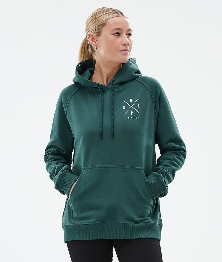 Dope Common W Hoodie Women 2X-Up Bottle Green, Image 1 of 7
