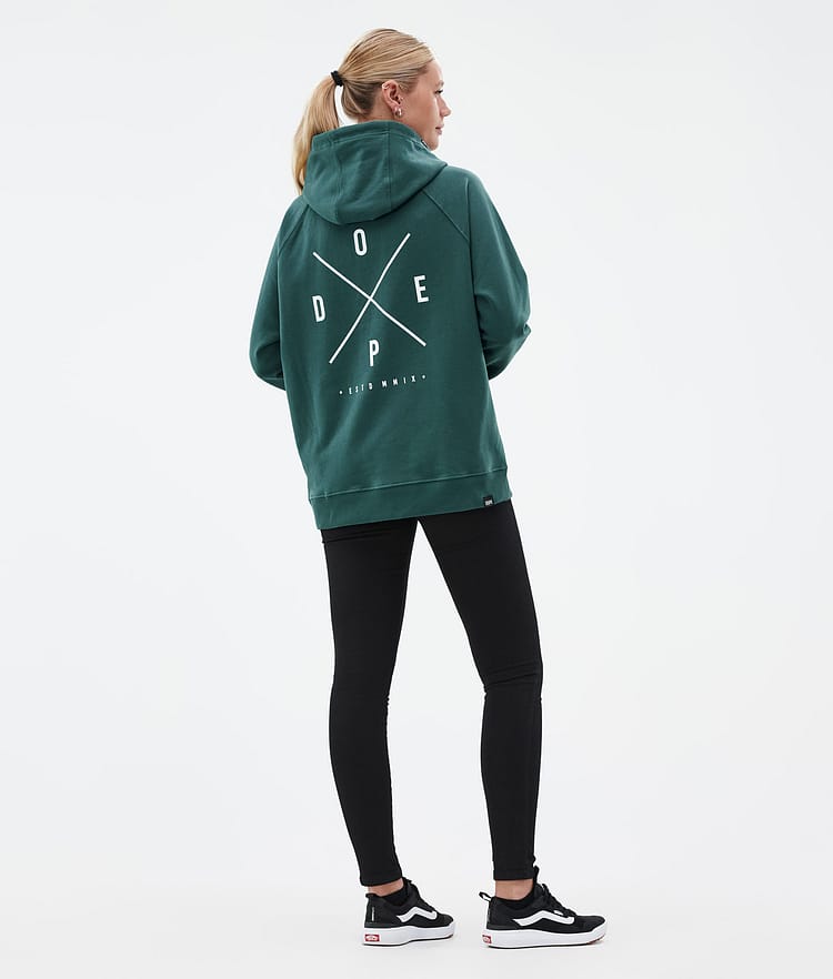Dope Common W Hoodie Women 2X-Up Bottle Green, Image 4 of 7