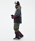 Dope Legacy Track Snowboard Jacket Men Olive Green/Burgundy/Metal Blue/Black, Image 3 of 8