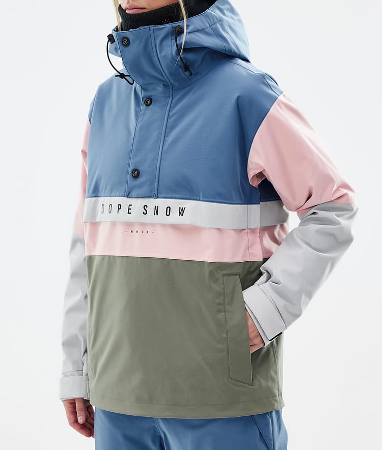 Dope Legacy Track W Ski Jacket Women Blue Steel/Light Grey/Soft Pink/Greenish, Image 8 of 8