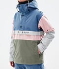 Dope Legacy Track W Ski Jacket Women Blue Steel/Light Grey/Soft Pink/Greenish, Image 7 of 8