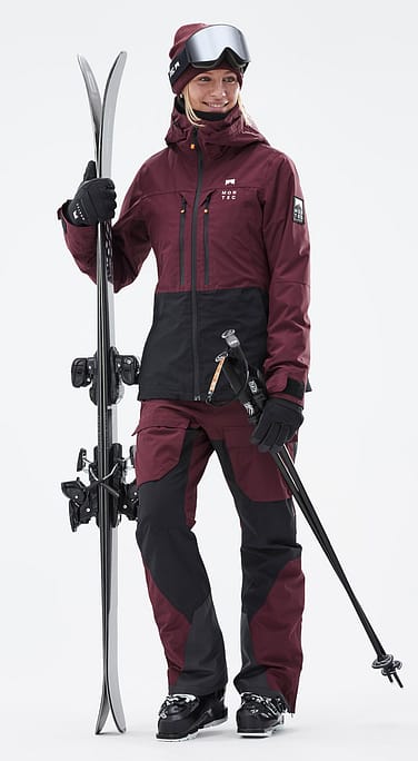 Montec Moss W Ski Outfit Women Burgundy/Black