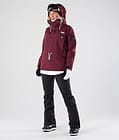Dope Annok W 2019 Snowboard Jacket Women Burgundy, Image 8 of 9