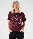 Dope Grand 2X-UP T-shirt Dames Burgundy
