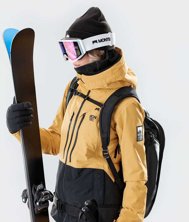 Montec Moss W 2020 Ski jas Dames Yellow/Black, Afbeelding 3 van 8