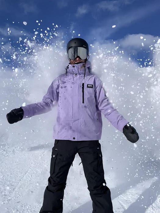 Klant @irinaruegg in Dope Blizzard W Full Zip 24 Snowboard jas Dames Faded Violet