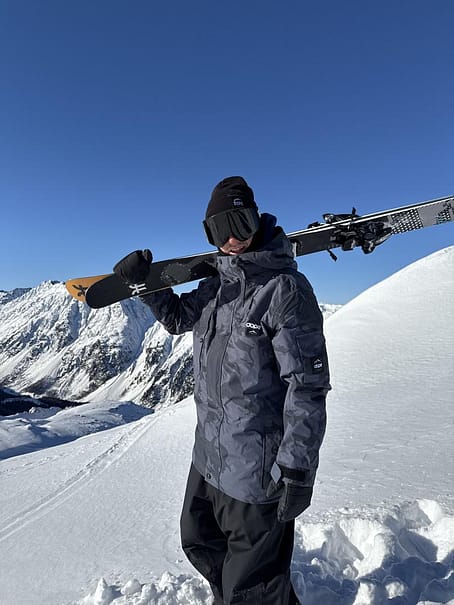 Klant @confettyboy in Dope Adept Snowboard jas Heren Metal Blue Camo