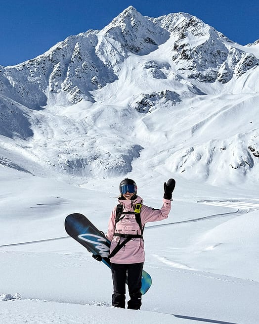 Klant @xagnr in Dope Akin W Snowboard jas Dames Soft Pink
