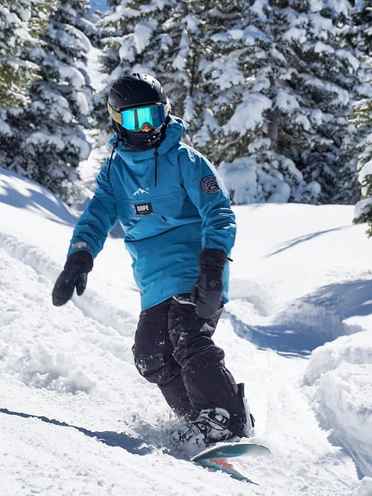 Customer @andythomas.photo in Dope Blizzard Snowboard Jacket Men Blue Steel