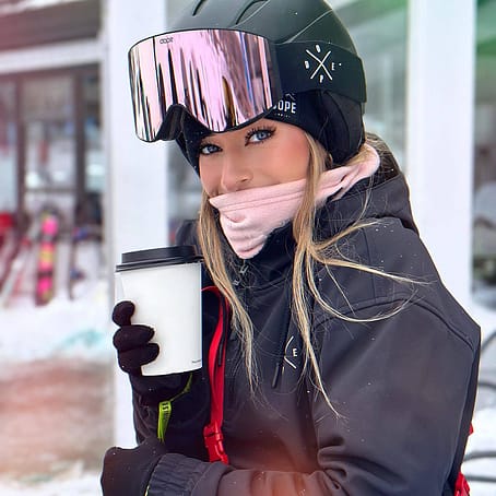 Customer @brookelathamm in Dope Sight Goggle Lens Replacement Lens Ski Champagne Mirror