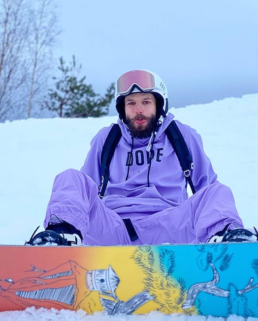 Zákazník @benniewardi v Dope Yeti 21 Bunda na Snowboard Pánské Capital Faded Violet Renewed