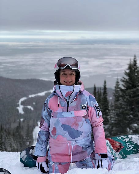 Klant @juedesbec in Dope Annok W Snowboard jas Dames Washed Ink