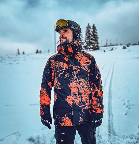 Klient @edu4gym_ambition w Dope Adept 21 Kurtka Narciarska Mężczyźni Paint Orange