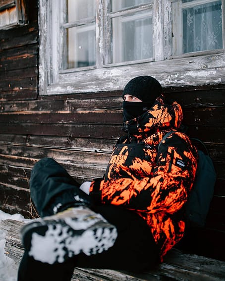 Klient @horko_tazko w Dope Annok 21 Kurtka Narciarska Mężczyźni Paint Orange