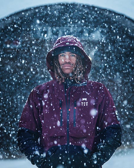 Klient @nickpescetto w Montec Moss 21 Kurtka Narciarska Mężczyźni Burgundy/Black