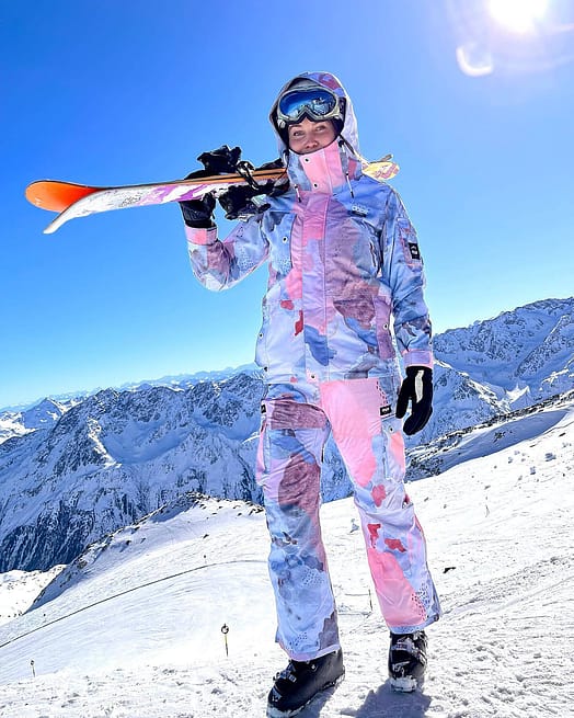 Kunde @luisemende i Dope Iconic W Skibukser Dame Washed Ink