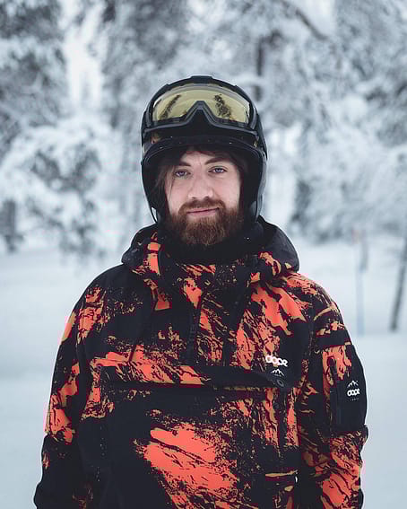 Klient @moledromediaco w Dope Annok 21 Kurtka Narciarska Mężczyźni Paint Orange