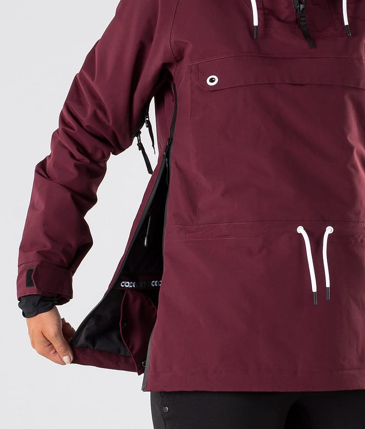 Dope Annok W 2019 Snowboard Jacket Women Burgundy, Image 6 of 9