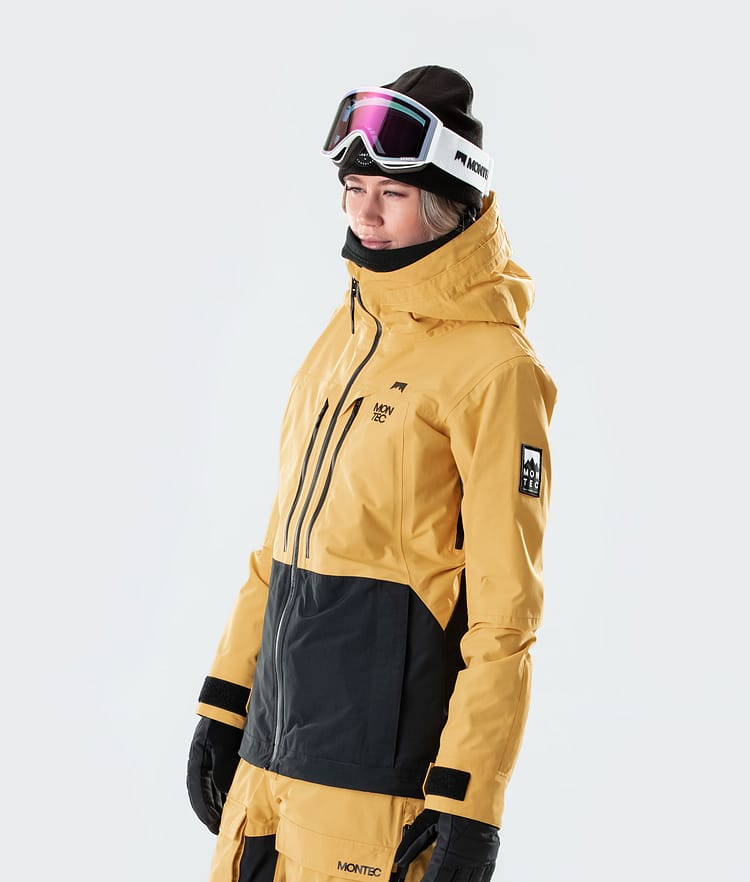 Montec Moss W 2020 Snowboard Jacket Women Yellow/Black, Image 4 of 9
