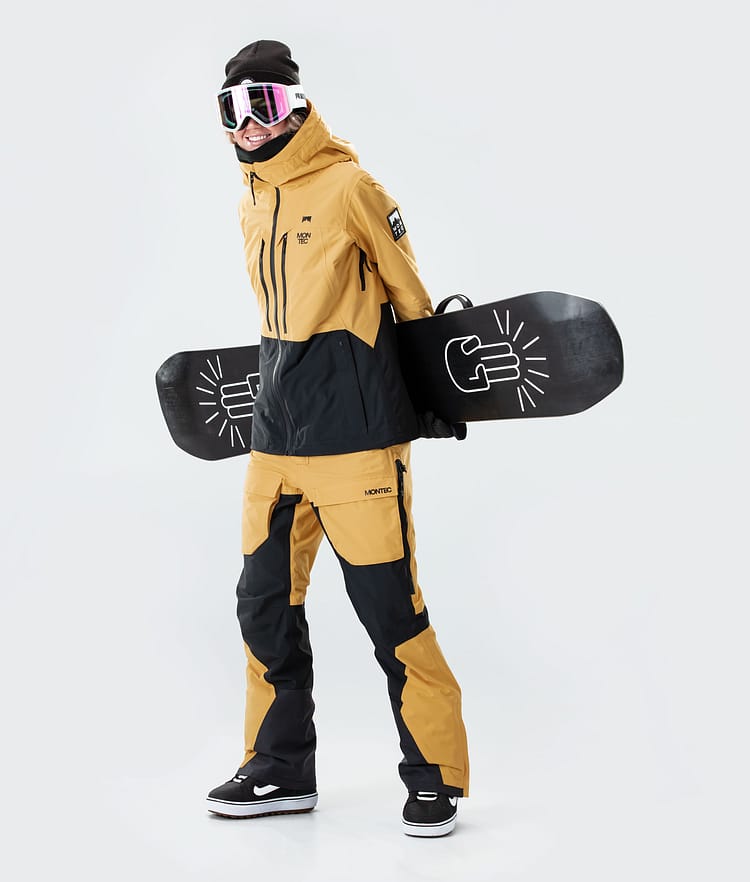 Montec Moss W 2020 Snowboard Jacket Women Yellow/Black, Image 6 of 9